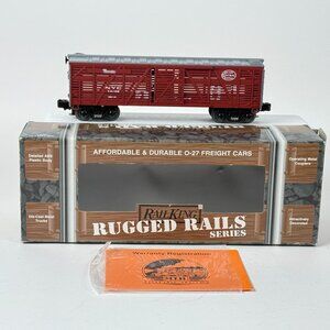 RailKing Rugged Rails MTH 33-7701 New York Central NYC Stock Car O-27 Gauge
